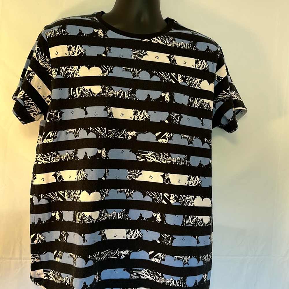 Andy Warhol SPRZNY striped floral 100% cotton t-shirt, XL, by Uniqlo